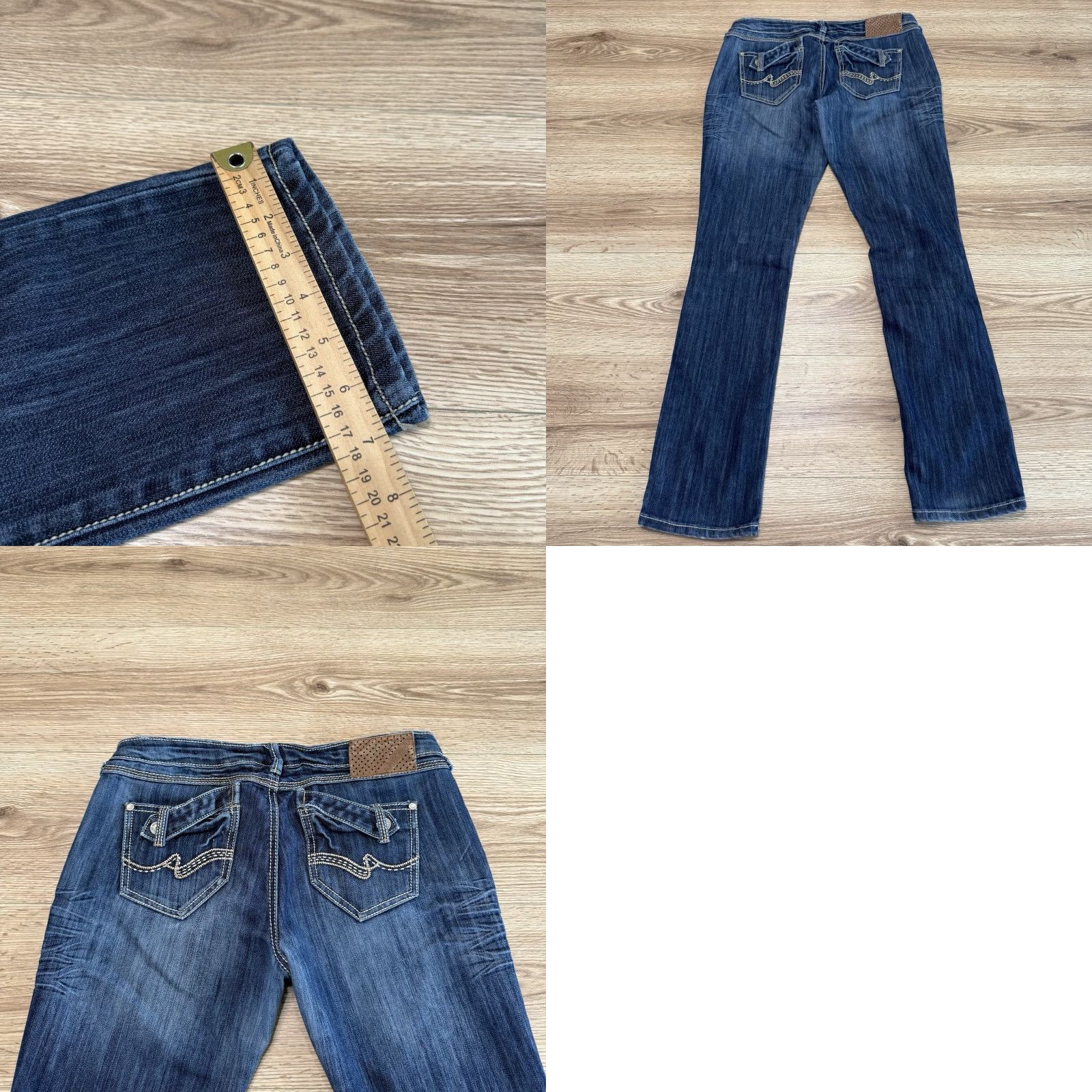 Almost Famous VINTAGE Almost Famous Women’s Jeans Denim Straight Low Rise Blue 11 Juniors Cotton Blend Size 32" / US 10 / IT 46 - 8 Thumbnail