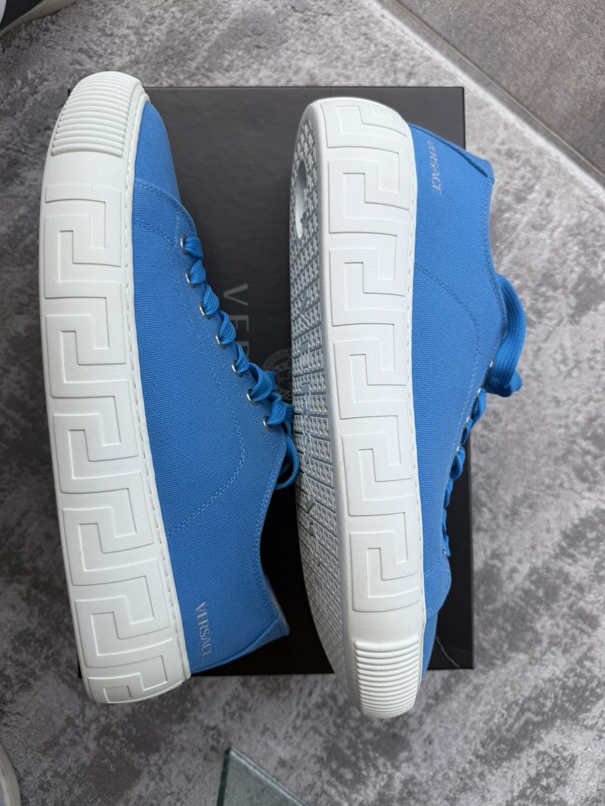 Versace VERSACE SneakerCanvas Blue-Palladio Size US 10 / EU 43 - 2 Thumbnail