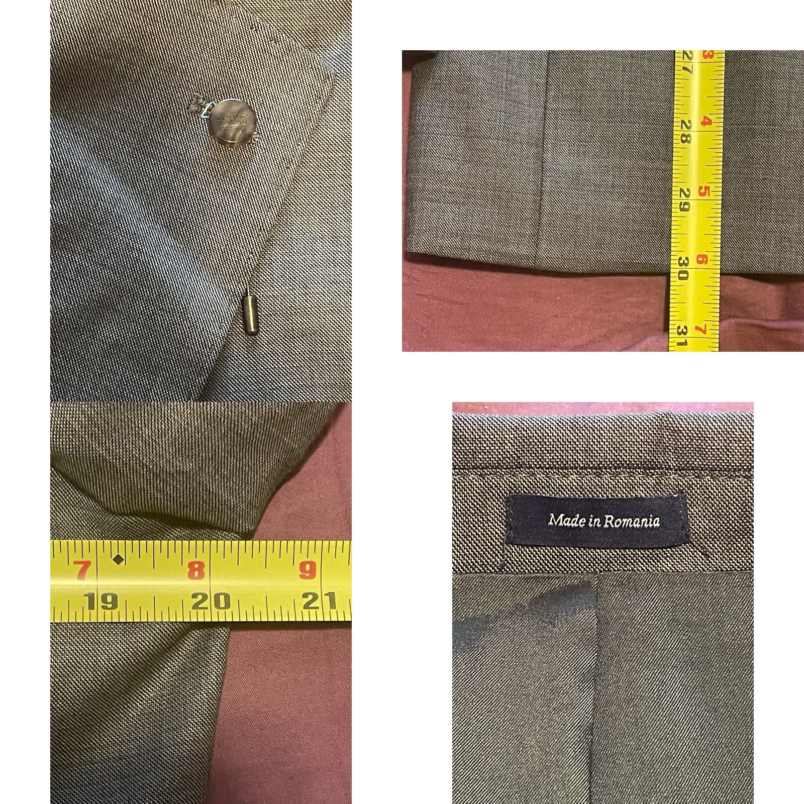Peter Millar Peter Millar Crown Crafted Plaid Soft Jacket Blazer 40R Gray Wool Mens Casual Formal Size 40R - 8 Thumbnail