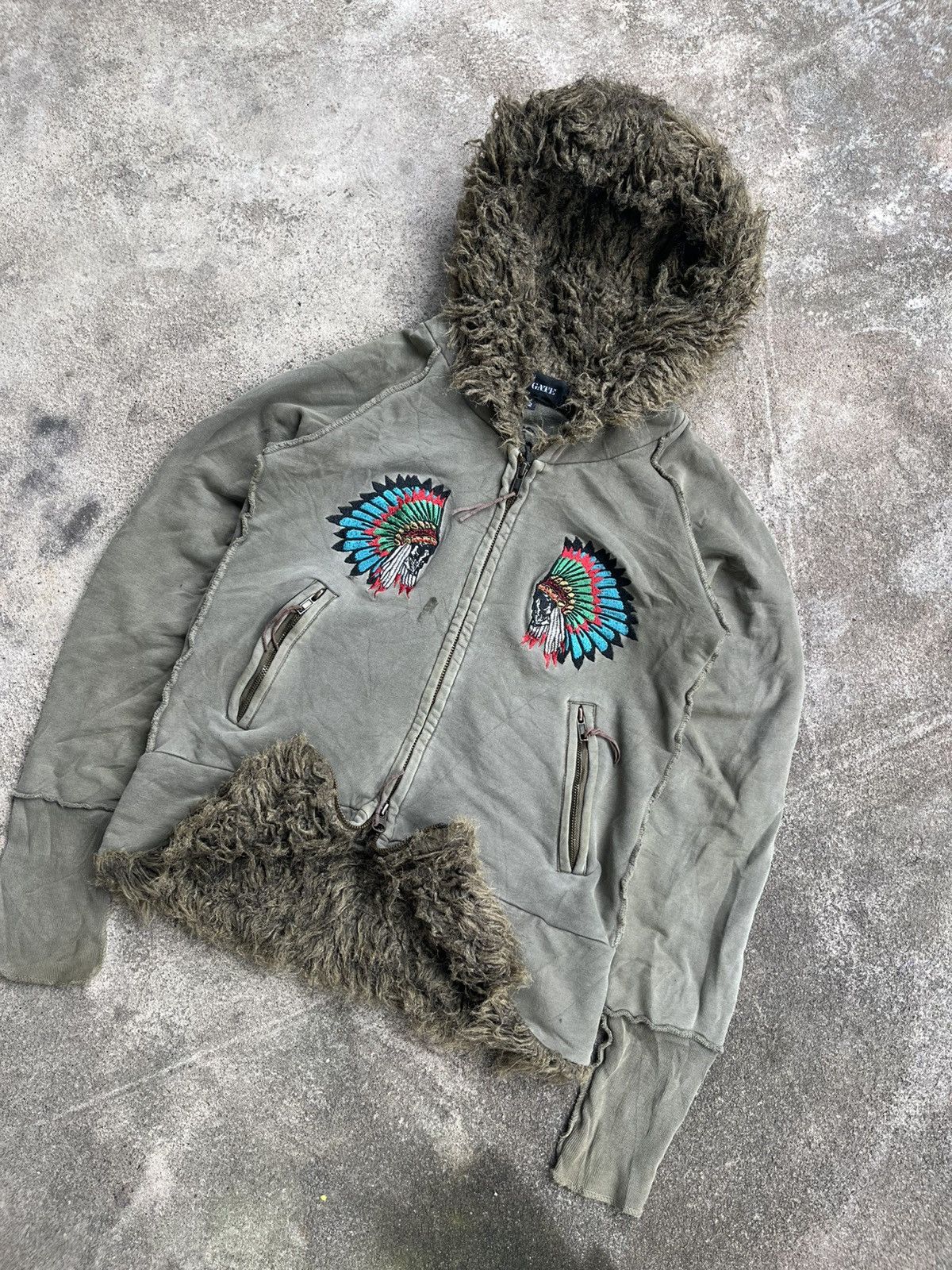 Japanese Brand VTG LA GATE INDIAN JAPANESE FUR HOODIE IFSIXWASNINE STYLE Size US M / EU 48-50 / 2 - 8 Thumbnail