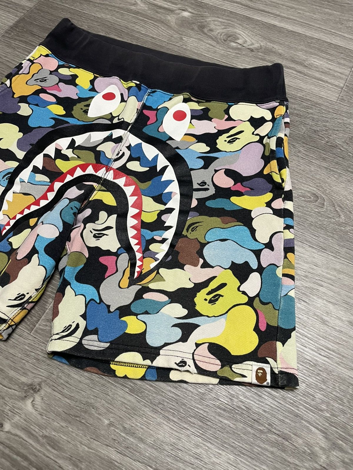 Bape Bape Multi Camo Shark Sweat Shorts SS18 Size US 30 / EU 46 - 4 Thumbnail