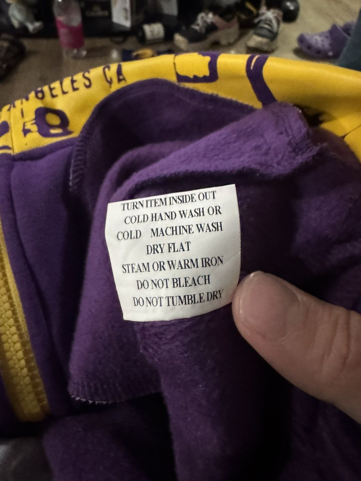 Awful Lot of Cough Syrup Asaali Lakers Colorway Full Zip Hoodie Purple Gold size M Size US M / EU 48-50 / 2 - 8 Thumbnail