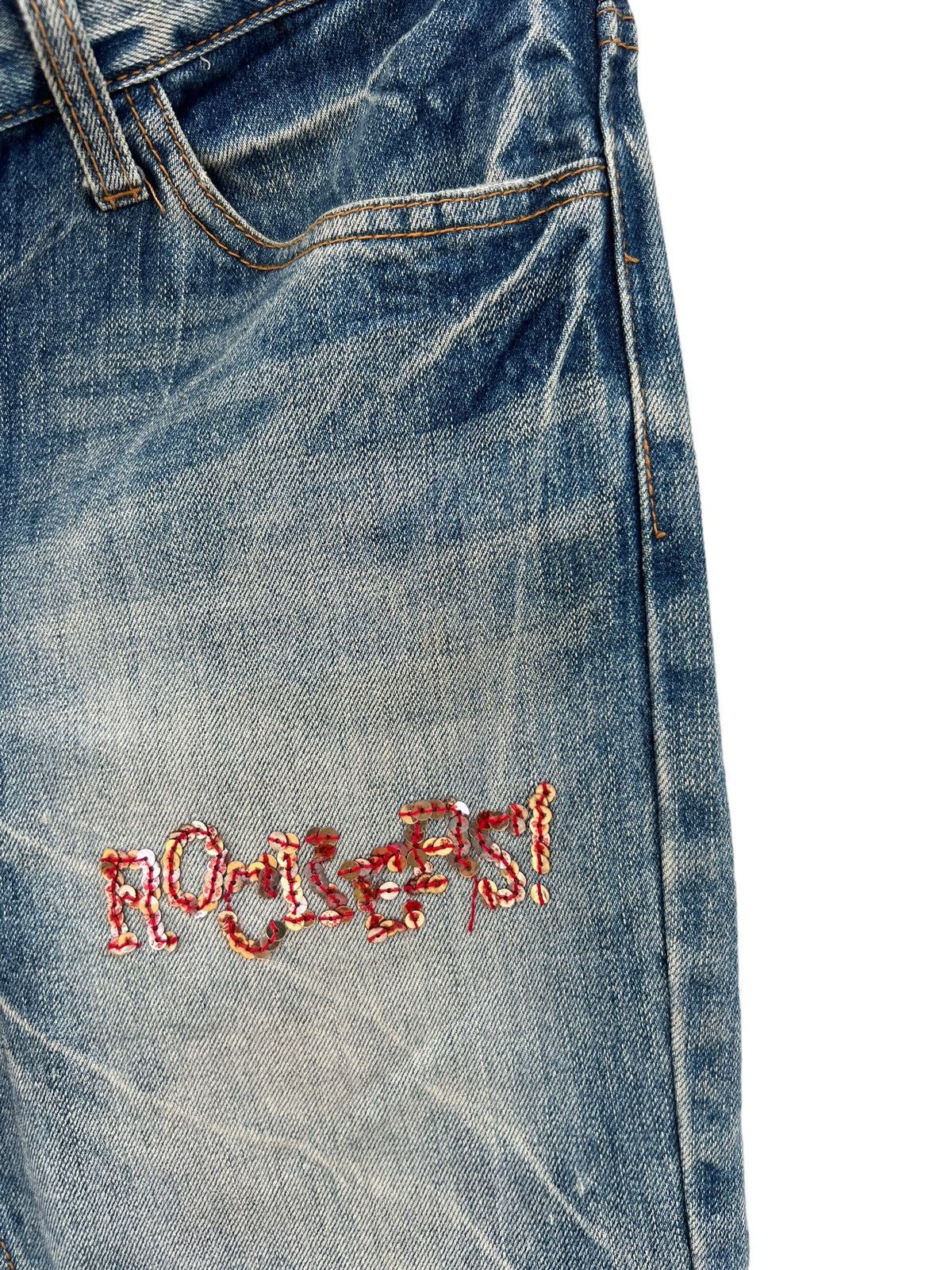 JACKROSE Jackrose Bleached Distressed Denim Patches Denim Jeans Size US 31 - 13 Thumbnail