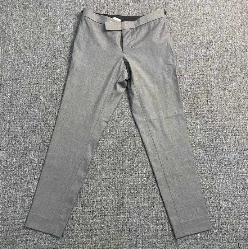 Thom Browne Thom Browne Women's Grey Wool Casual Pants 0089 Size 32" / US 10 / IT 46 - 1 Thumbnail