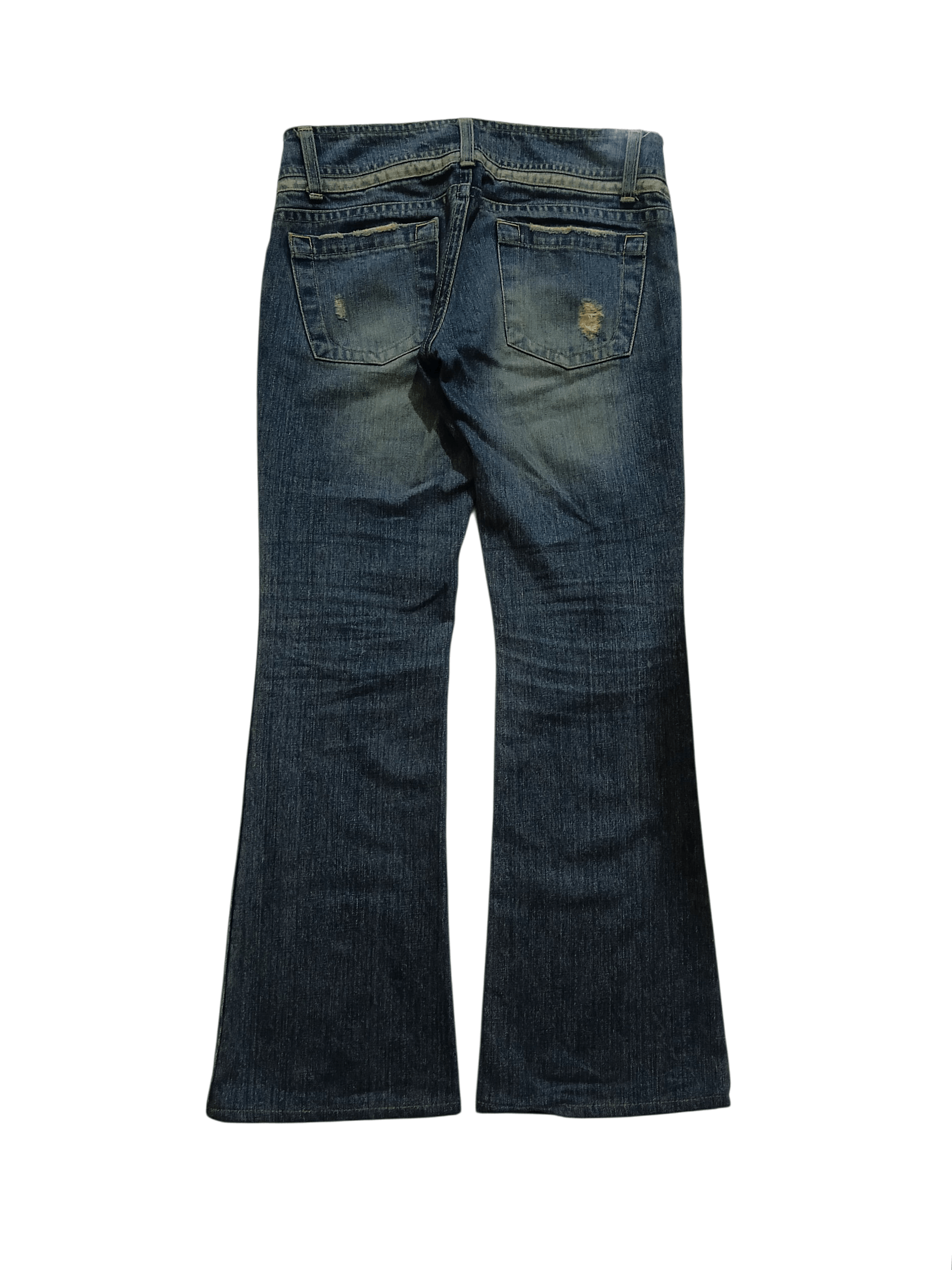 If Six Was Nine 2000s Japanese Brand Feather lyue Flare Jeans Size US 29 - 2 Thumbnail
