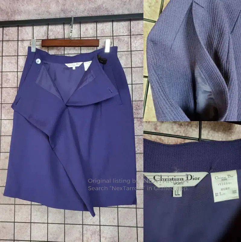 Dior Dior Purple Wool Mini Skirt for Women . Size 33" - 2 Thumbnail