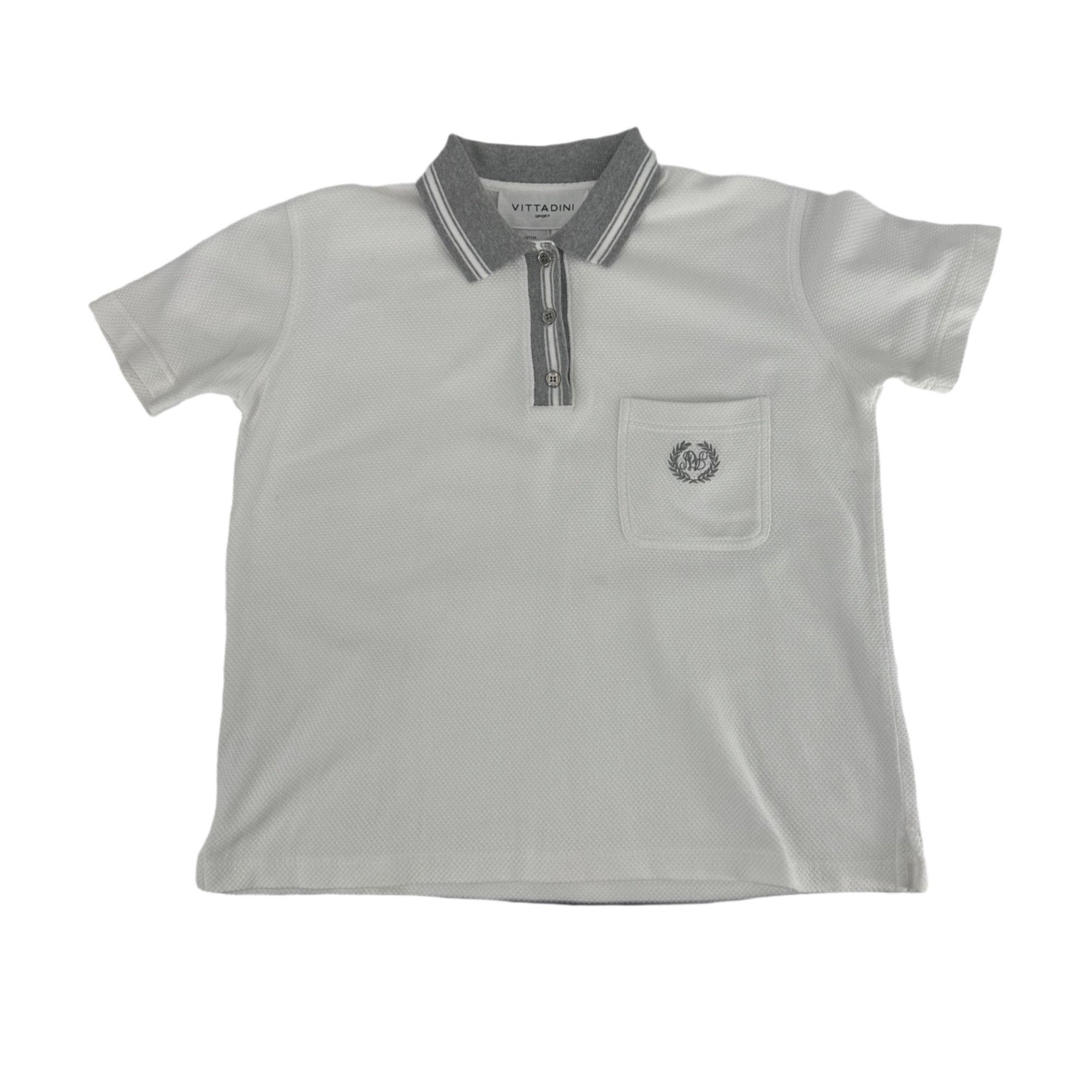 Other Vittadini Sport White Cotton Polo - Gray Accents - Small Size S / US 4 / IT 40 - 6 Thumbnail