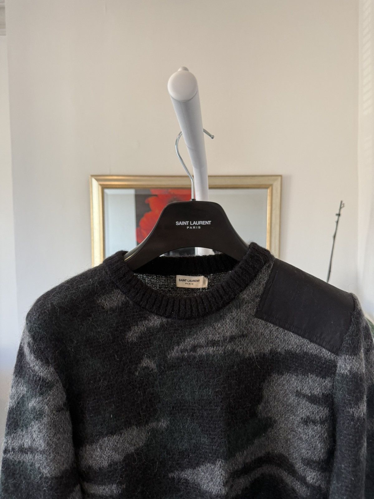 Hedi Slimane × Saint Laurent Paris FW16 Saint Laurent Camo Mohair Sweater Size US XS / EU 42 / 0 - 7 Thumbnail