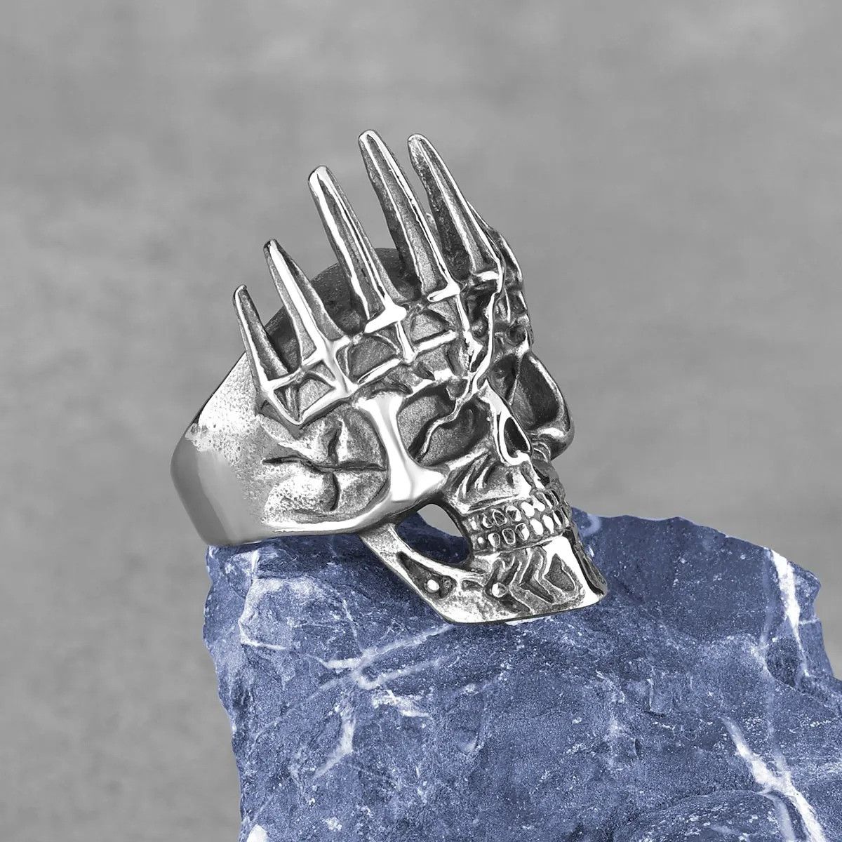 Vintage Viking Vintage Skull Ring Size 44 - 2 Thumbnail