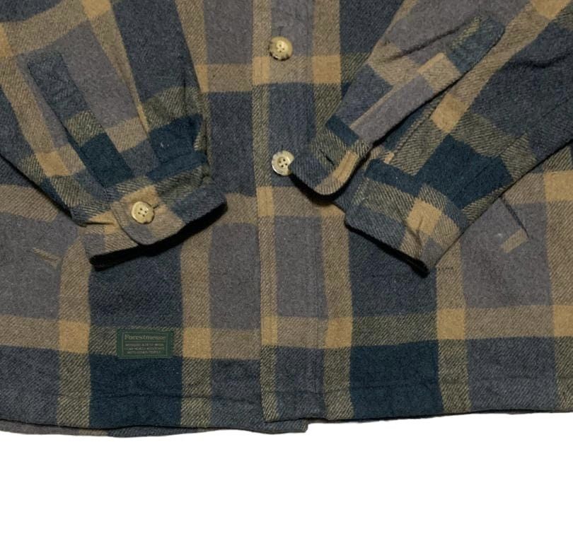 Japanese Brand Vintage 90s Plaid Wool Flannel Shirt Jacket By Forestmesse Size US XL / EU 56 / 4 - 2 Thumbnail