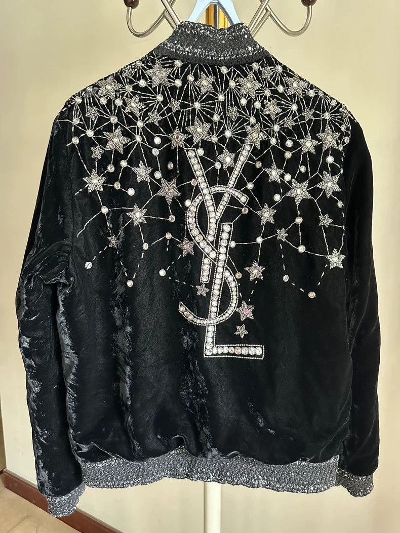 Saint Laurent Paris Saint laurent paris Gypsophila paniculata velvet jacket 250 Size XXS / US 00 / IT 34 - 2 Thumbnail