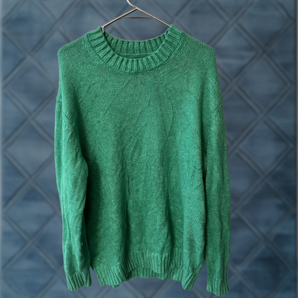 Gap GAP Mens Waffle-Knit Green Crew Neck Pullover Sweater Long Sleeve S Size US S / EU 44-46 / 1 - 1 Thumbnail