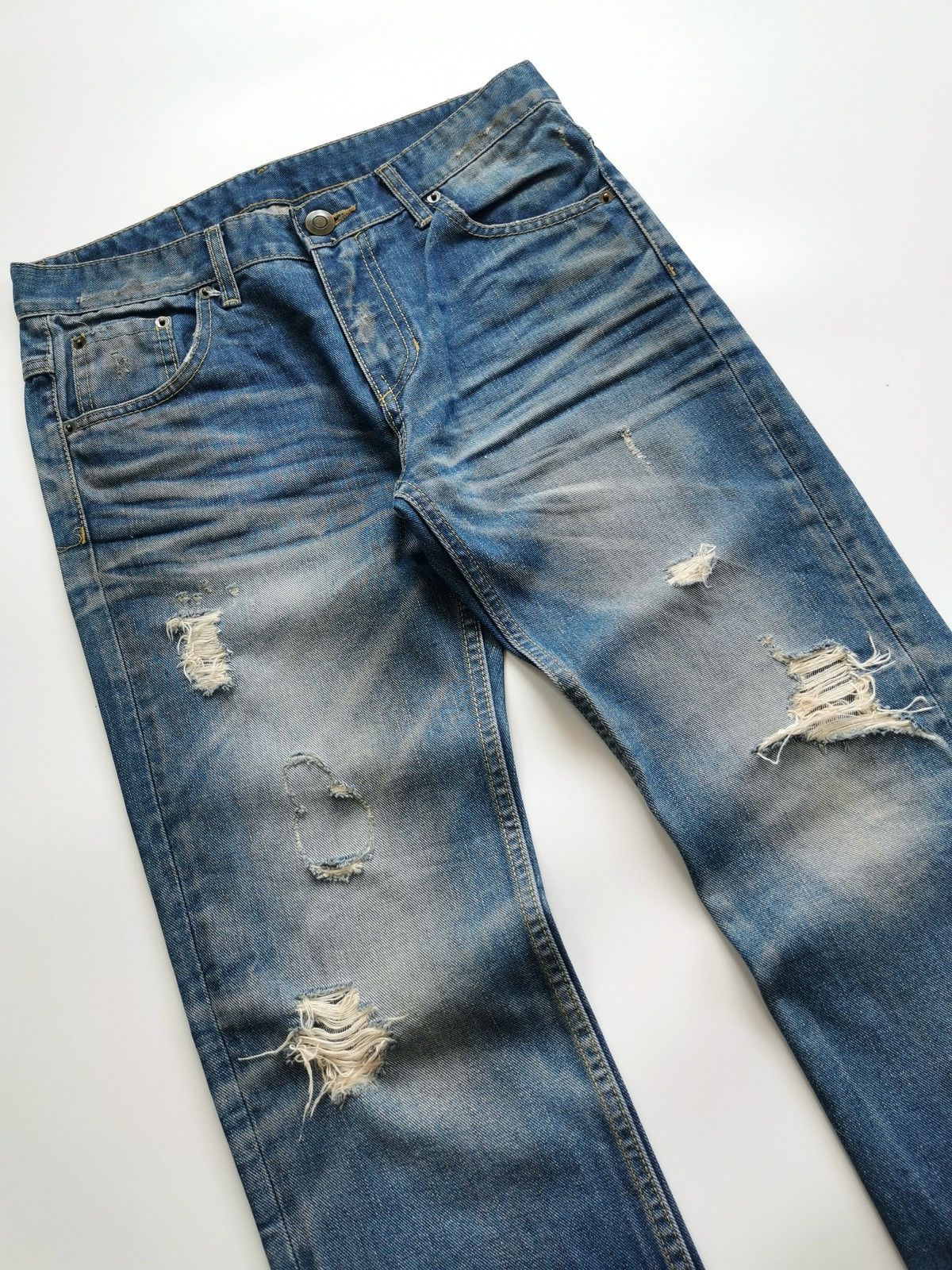 Blue Blue Japan Blue Blue Japan Distressed Jeans Size US 30 / EU 46 - 3 Thumbnail