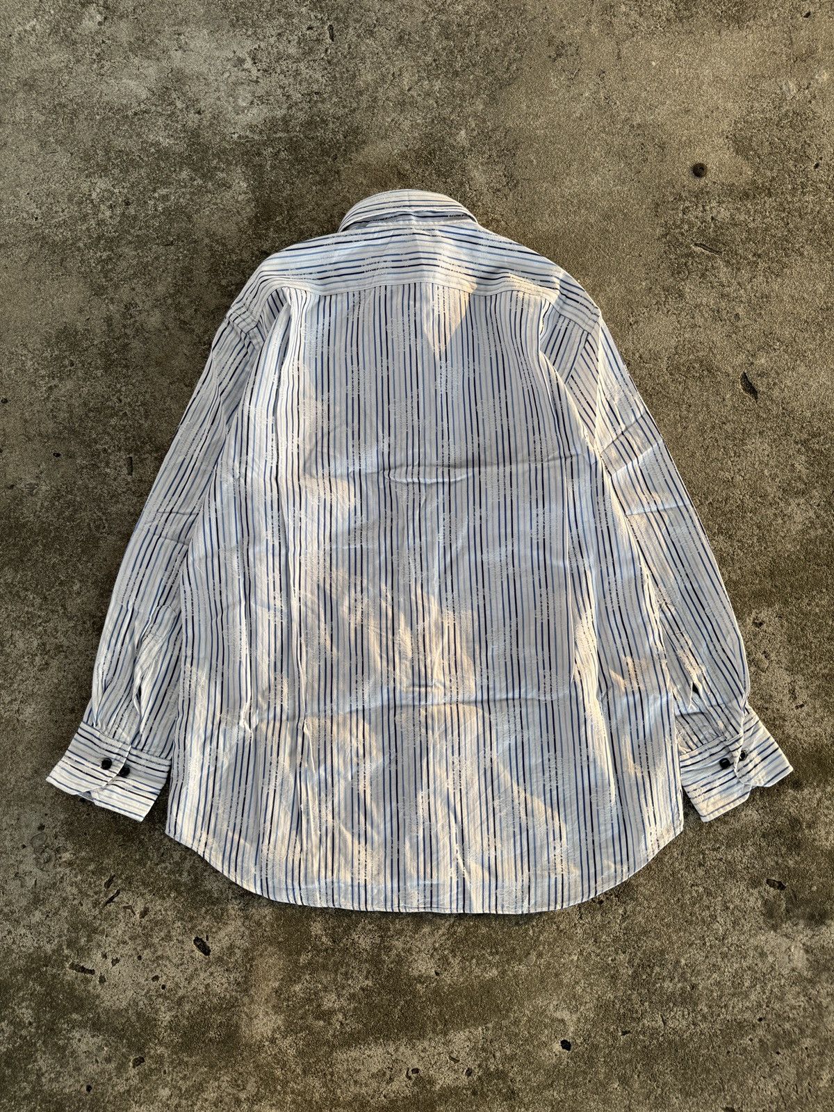 Lanvin Rare Lanvin Collection Striped Shirts Button Ups Size US L / EU 52-54 / 3 - 8 Thumbnail