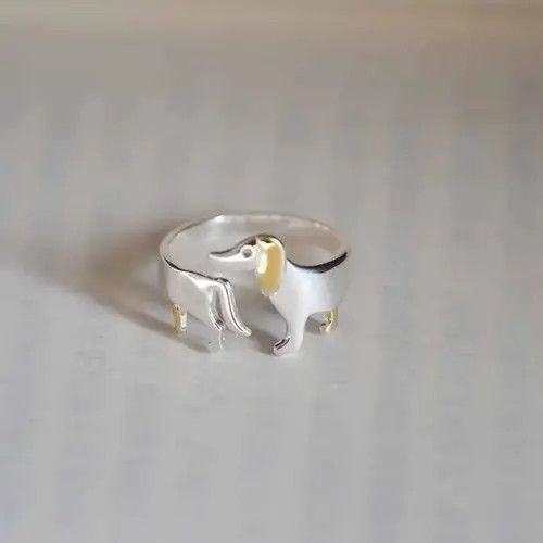 Jewelry Cute dog Adjustable Ring Size ONE SIZE - 4 Thumbnail