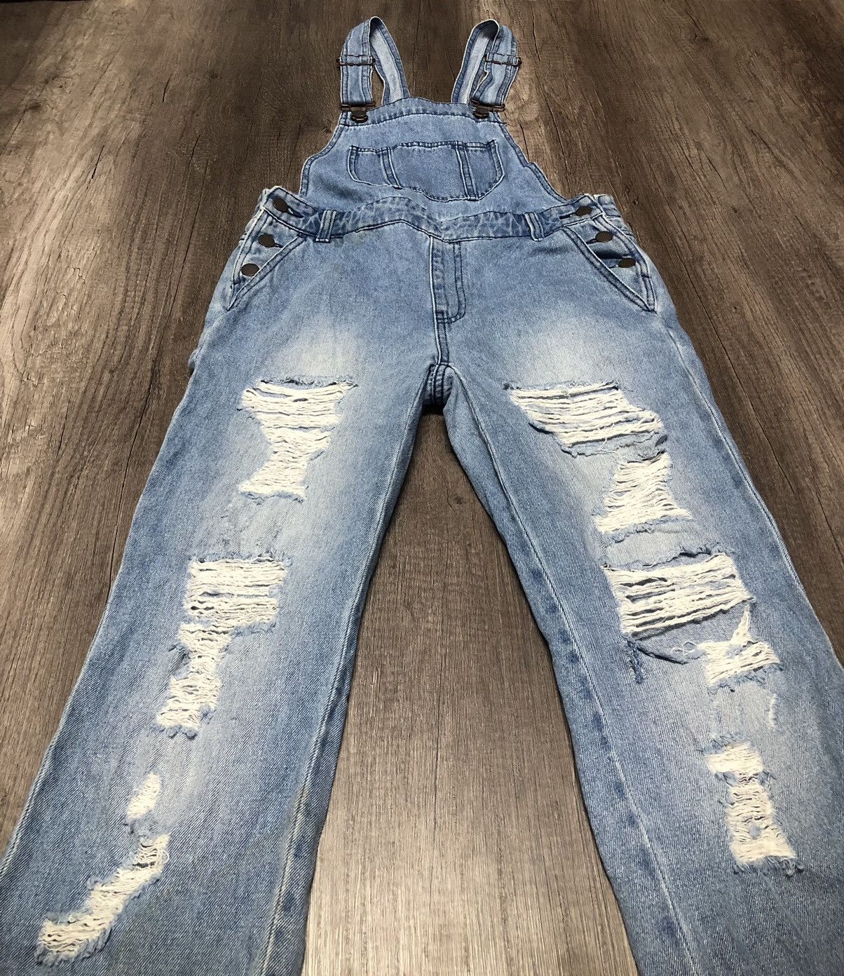 GU × Japanese Brand GU OVERALL DISTRESSED DENIM UNISEX Size US 32 / EU 48 - 5 Thumbnail