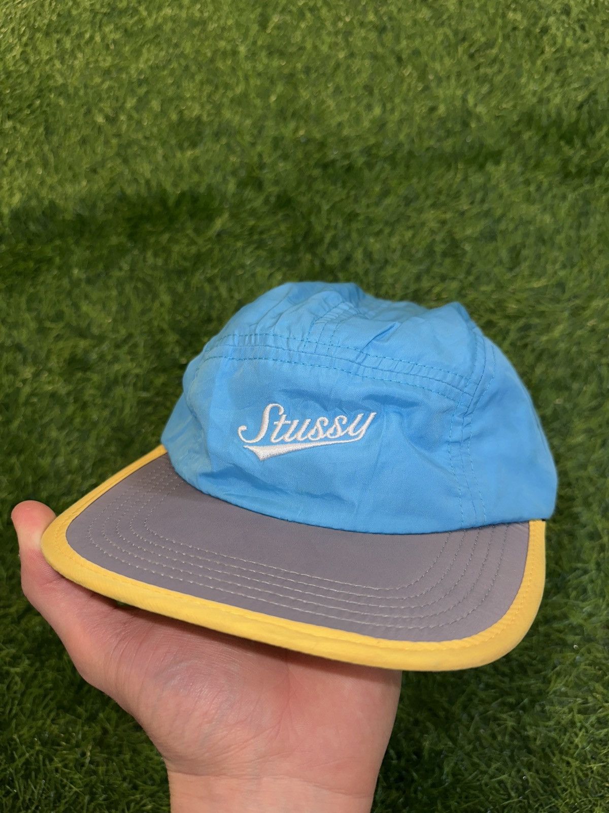 Vintage stussy capz 5 panel strapback nylon hat