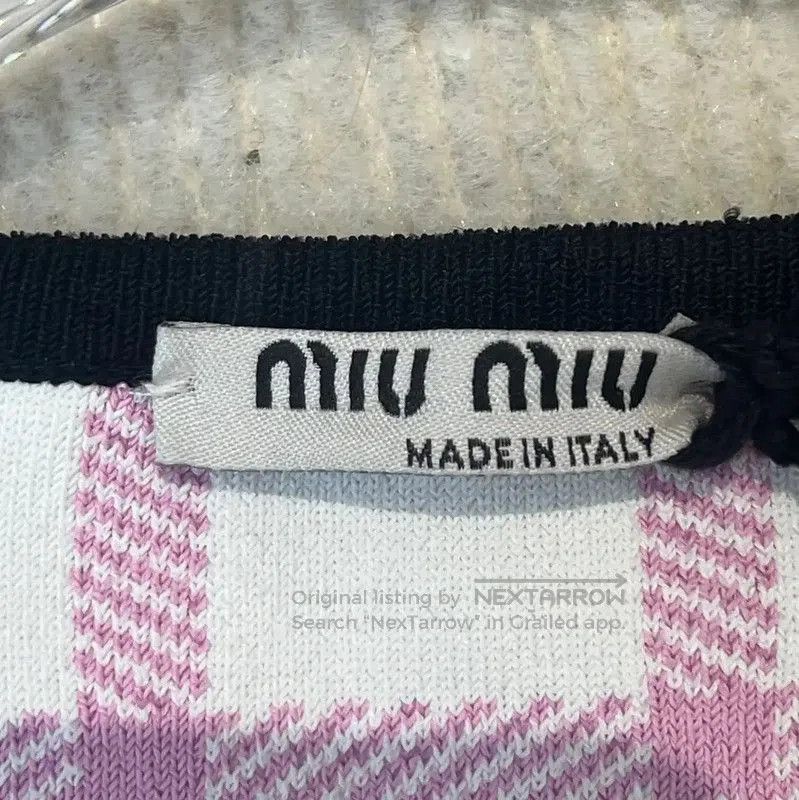 Miu Miu Miu Miu Light Pink Cotton Cardigan for Women . Size M / US 6-8 / IT 42-44 - 5 Thumbnail