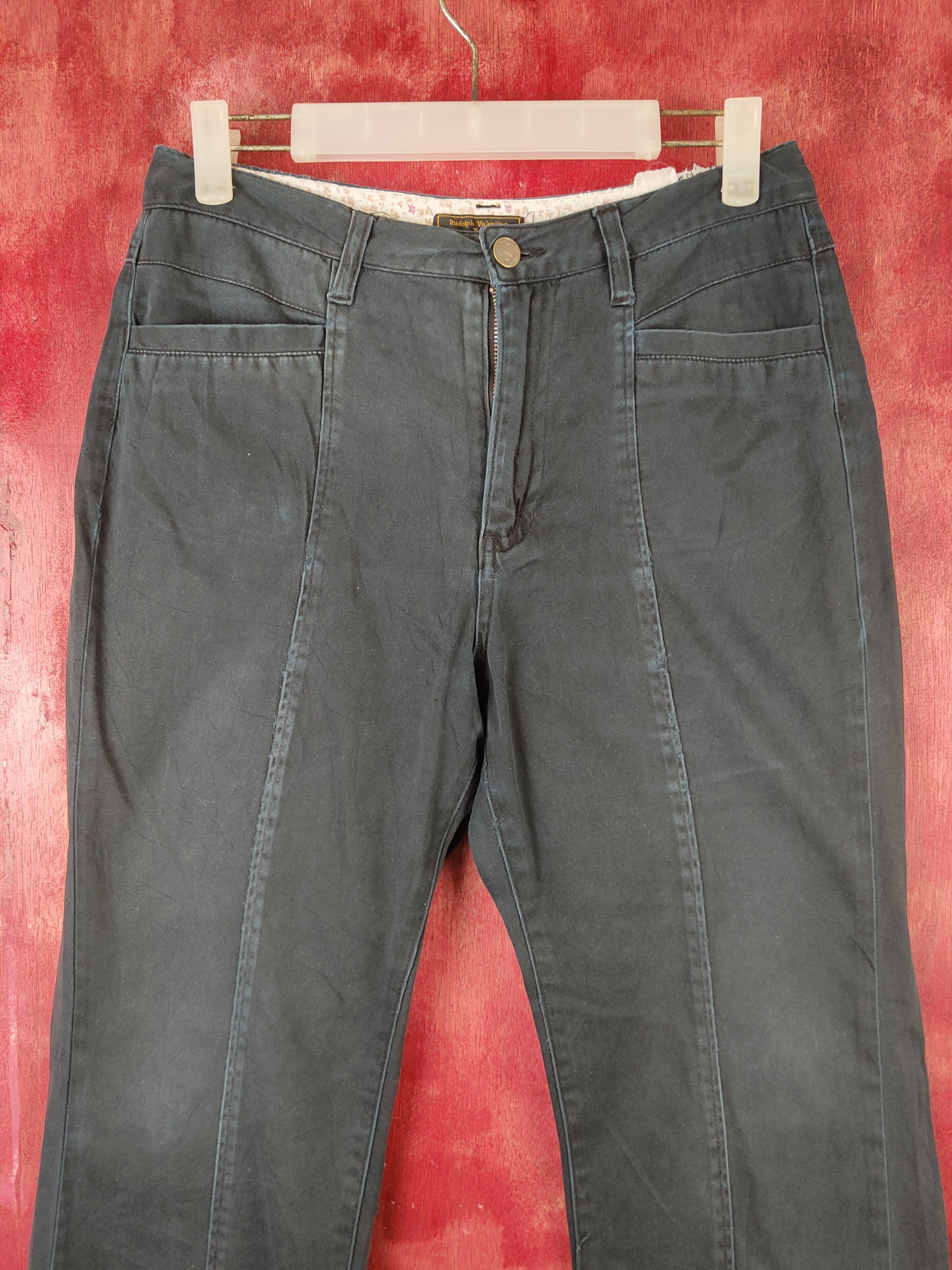 Japanese Brand Rudolph Valentino Dark Blue Multipocket Casual Pants #S1757 Size 28" / US 6 / IT 42 - 2 Thumbnail