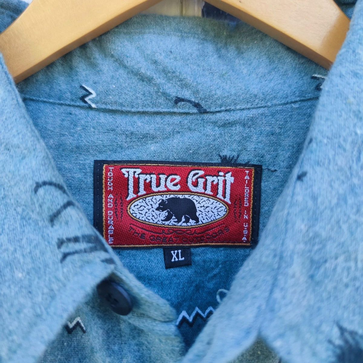 Vintage Vintage True Grit Gray Midweigh Moose Flannel Shir Size US XL / EU 56 / 4 - 4 Thumbnail