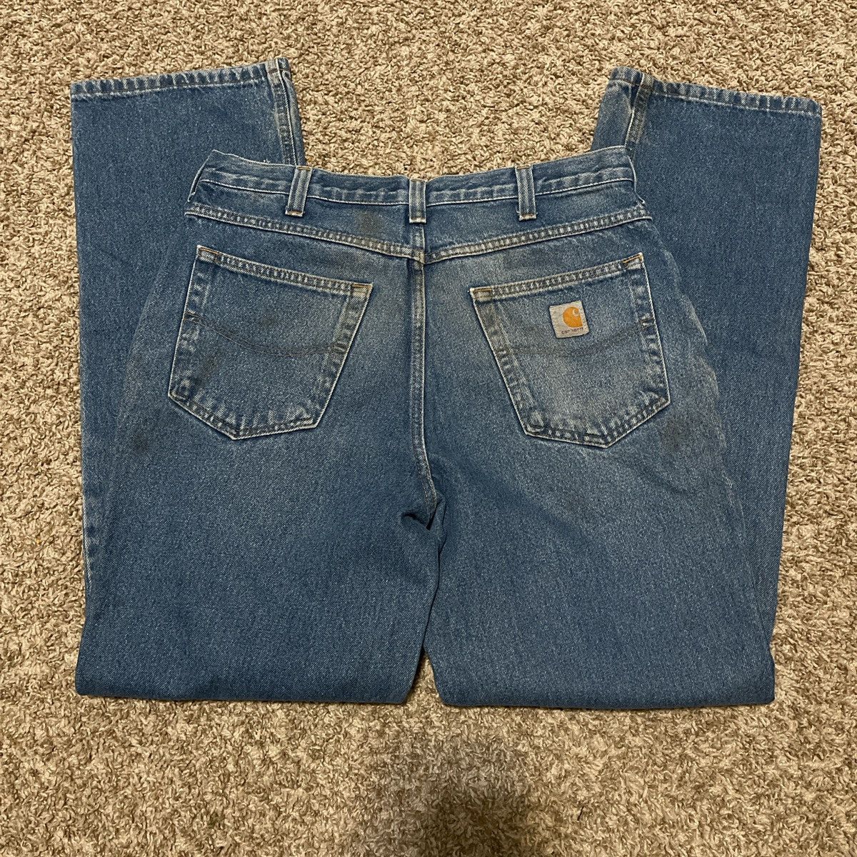 Carhartt × Vintage Baggy Carhartt Work Jeans Size US 31 - 3 Thumbnail