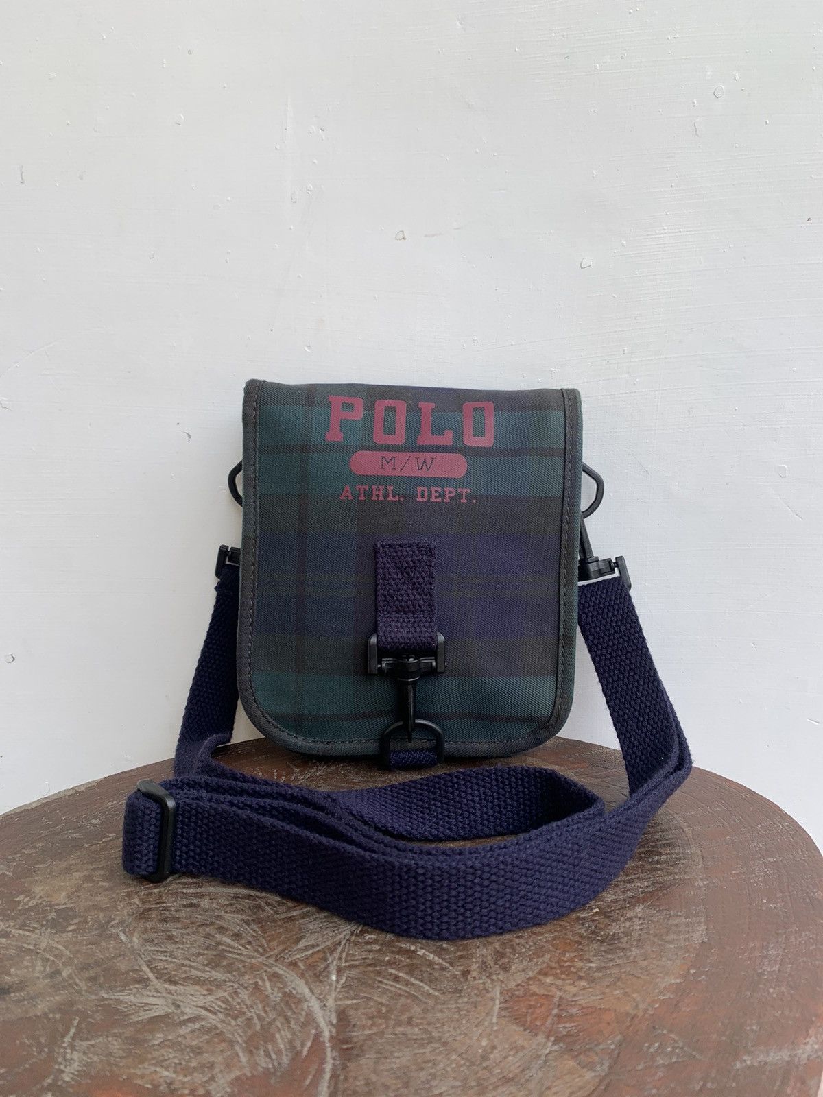 Polo Ralph Lauren × Vintage Vintage Polo Ralph Lauren Tartan Sling Bag Size ONE SIZE - 1 Thumbnail
