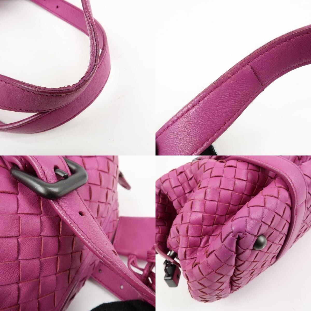 Bottega Veneta Bottega Veneta Intrecciato Nappa Leather Duffle Bag Pink Size ONE SIZE - 4 Thumbnail