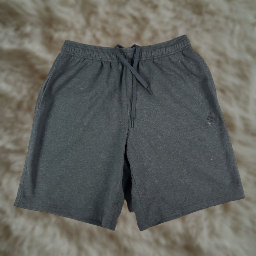 Adidas Adidas Gray Lace Tie Active Sweatshorts Sweat Shorts Mens Size 32 Size US 32 / EU 48 - 1 Thumbnail