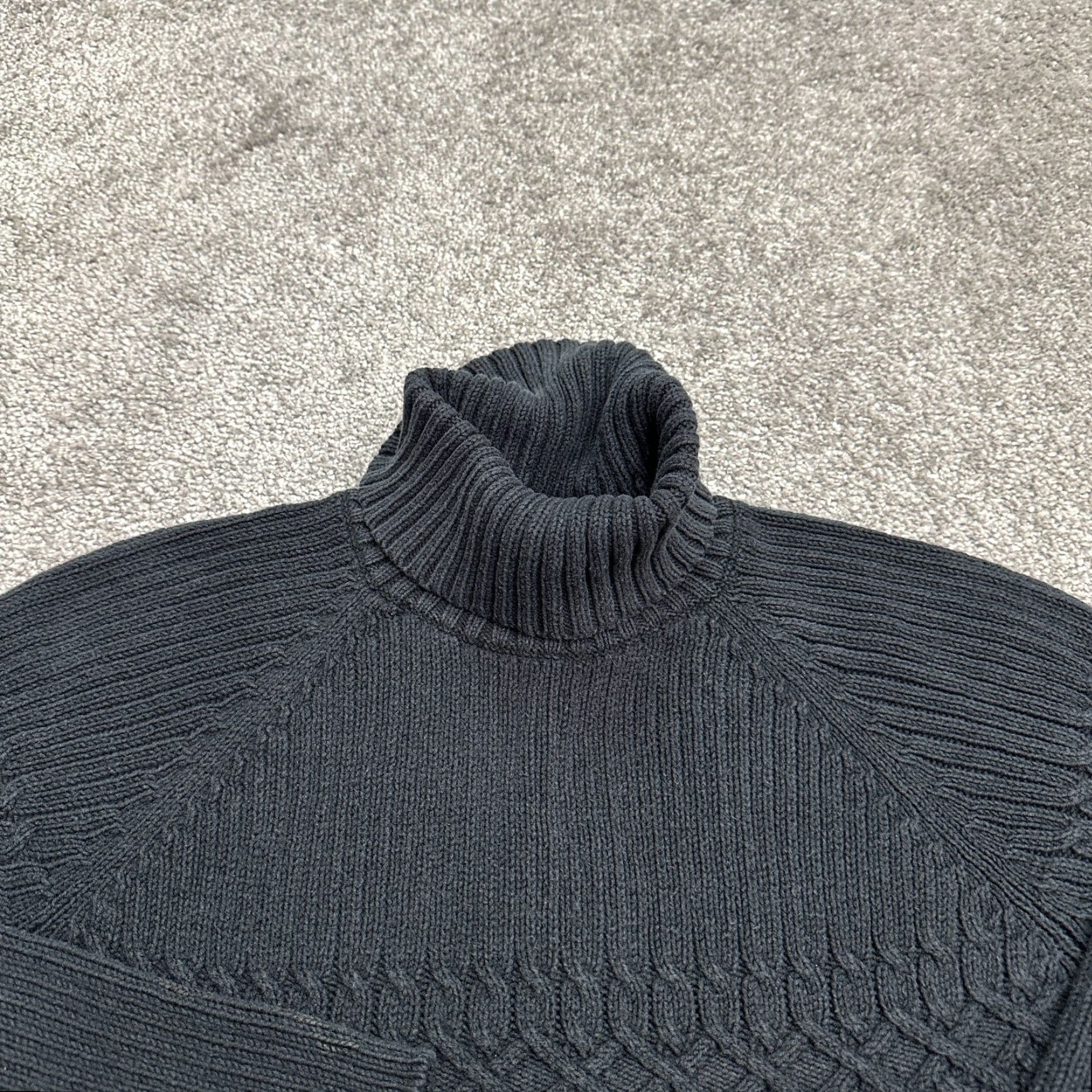 Vintage Sonoma Womens Sweater Large Black Knit Turtleneck Pullover Acrylic Cotton Classic Designer Size L / US 10 / IT 46 - 3 Thumbnail