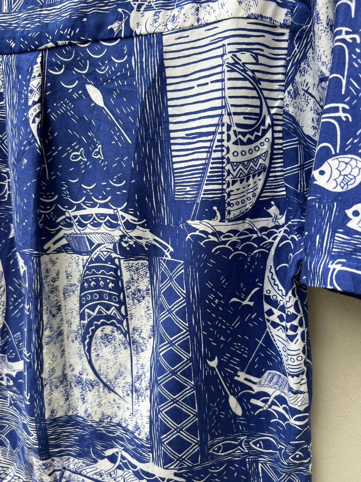 Diamond Head Vintage 60s Diamond Head Sportswear Blue Hawaiian Shirt Size US M / EU 48-50 / 2 - 18 Thumbnail