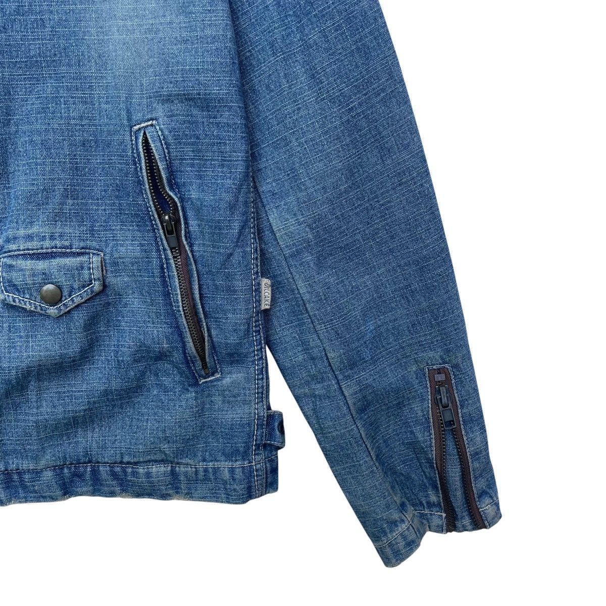 Ekam × Hein Gericke × Japanese Brand 💥Oil Cake Biker Denim Double Collar Jacket Size US M / EU 48-50 / 2 - 5 Thumbnail