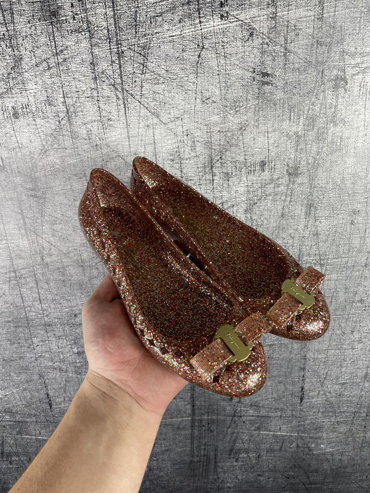 Salvatore Ferragamo FERRAGAMO Jelly multi color glitter rubber ballerinas Size US 5 / IT 35 - 2 Thumbnail