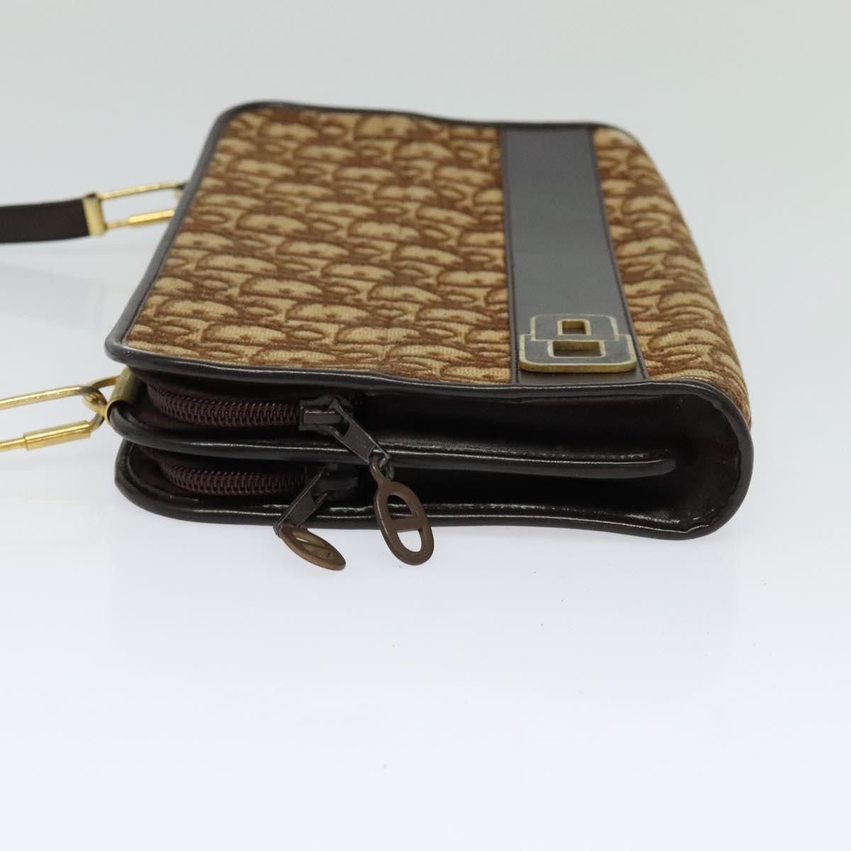 Dior DIOR Trotter Canvas Shoulder Bag Brown Gold Size ONE SIZE - 4 Thumbnail
