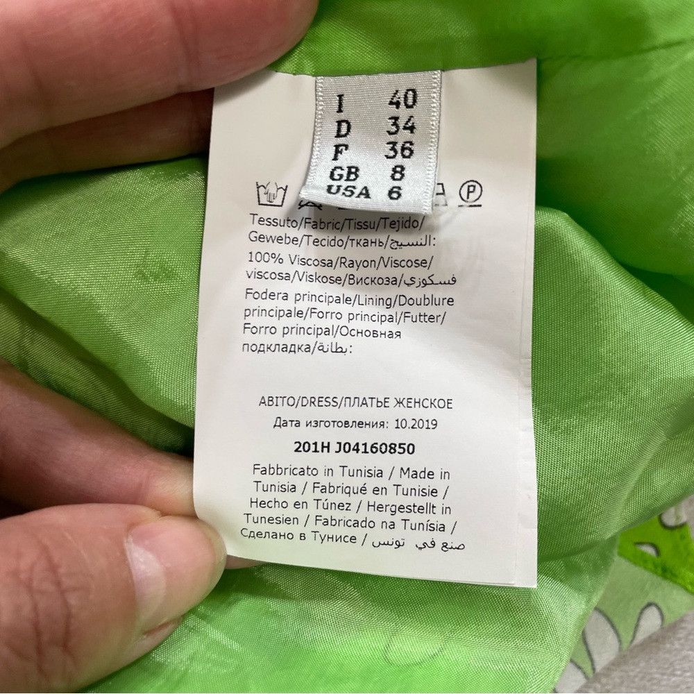 Moschino BOUTIQUE MOSCHINO One Shoulder Green Floral Dress Size 6 Size M / US 6-8 / IT 42-44 - 7 Thumbnail