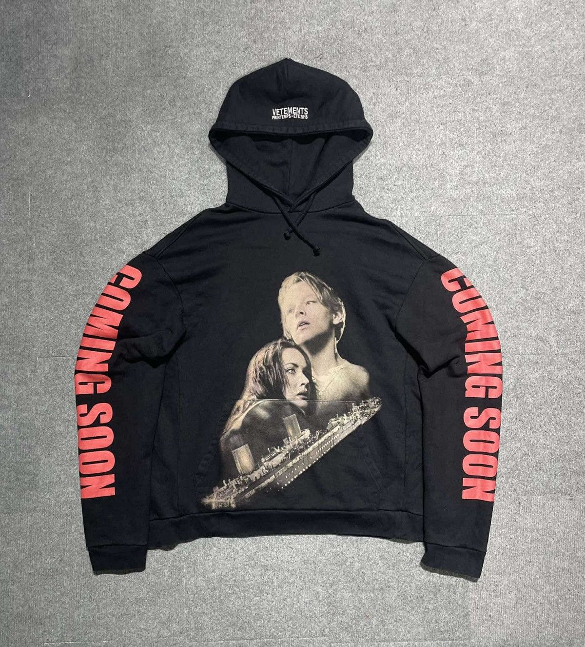 Vetements Vetements “coming soon” titanic hoodie | Grailed