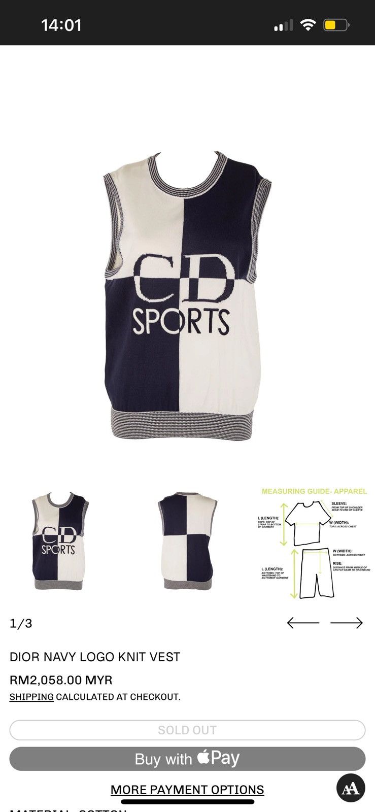 Christian Dior Monsieur Vintage christian dior sports knit vest Size US M / EU 48-50 / 2 - 8 Thumbnail