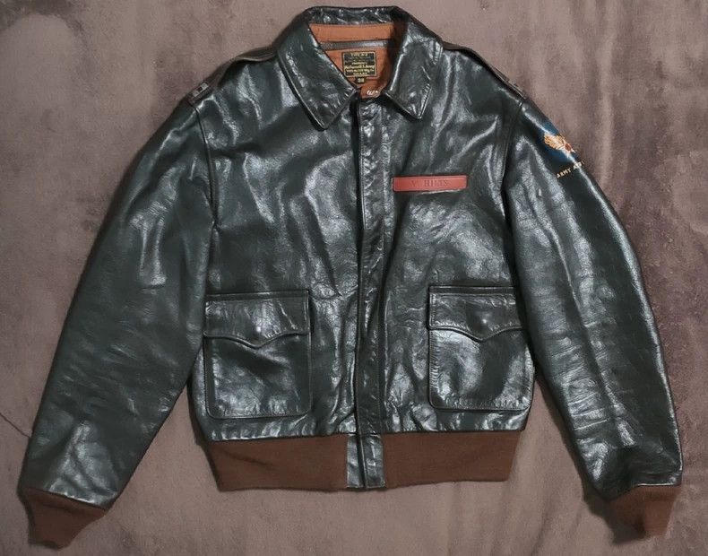 TOYS McCOY TOYS McCoy TMJ1811 Tea Core Horse Leather A-2 Jacket Size US M / EU 48-50 / 2 - 1 Thumbnail
