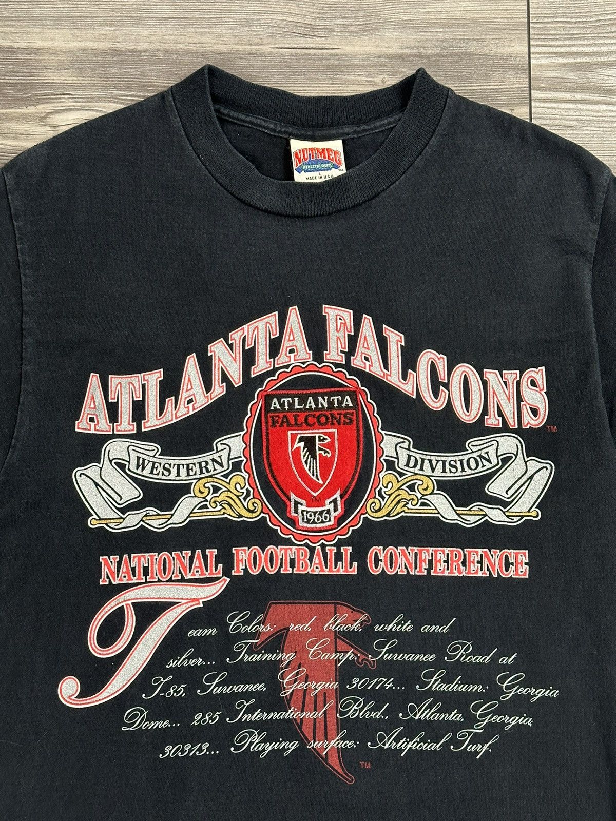 NFL Vintage 90’s Atlanta Falcons Nutmeg Mills T Shirt Size US L / EU 52-54 / 3 - 2 Thumbnail