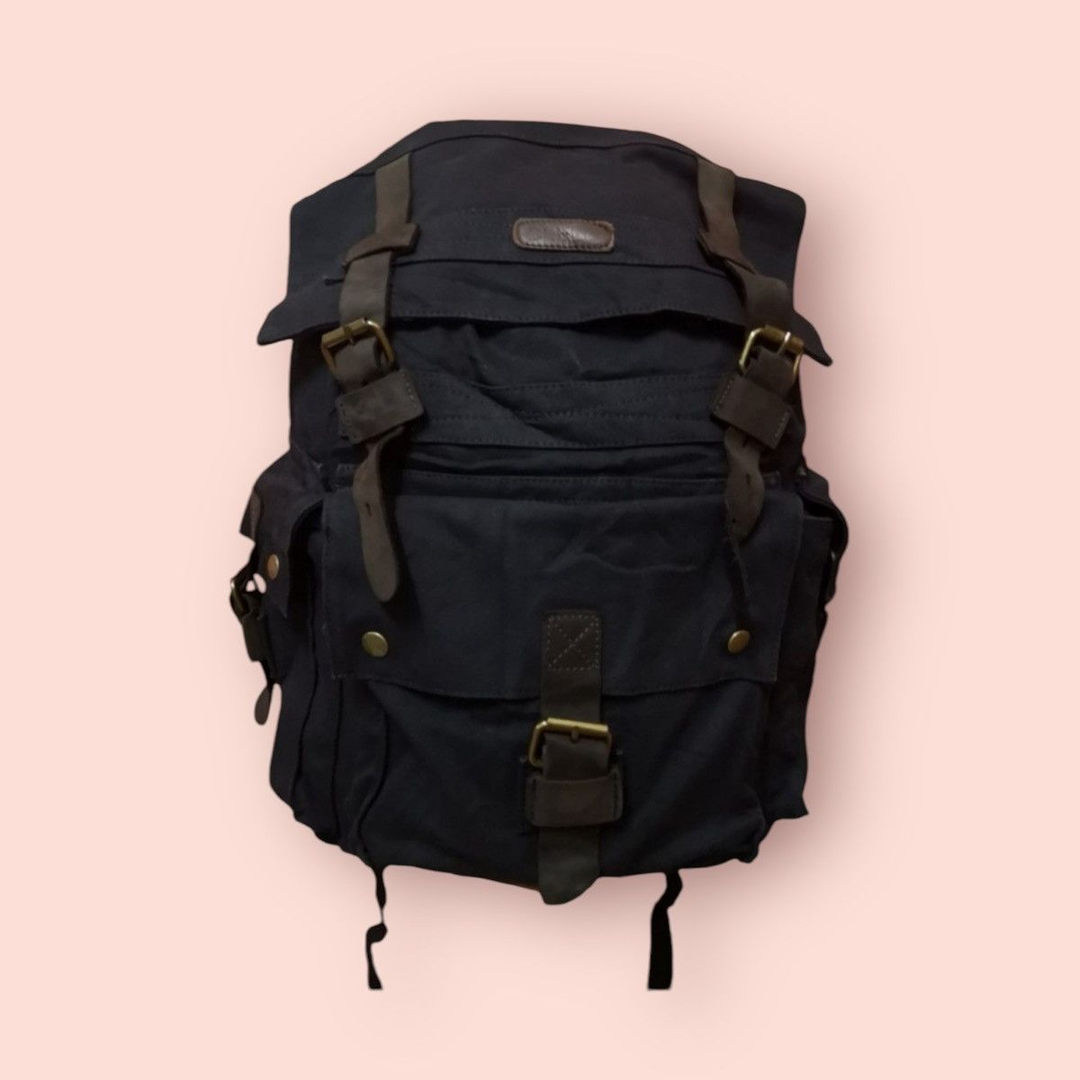 Canvas × Japanese Brand DOPE🔥 CLELO CANVAS LEATHER TRAVEL BACKPACK Size ONE SIZE - 5 Thumbnail
