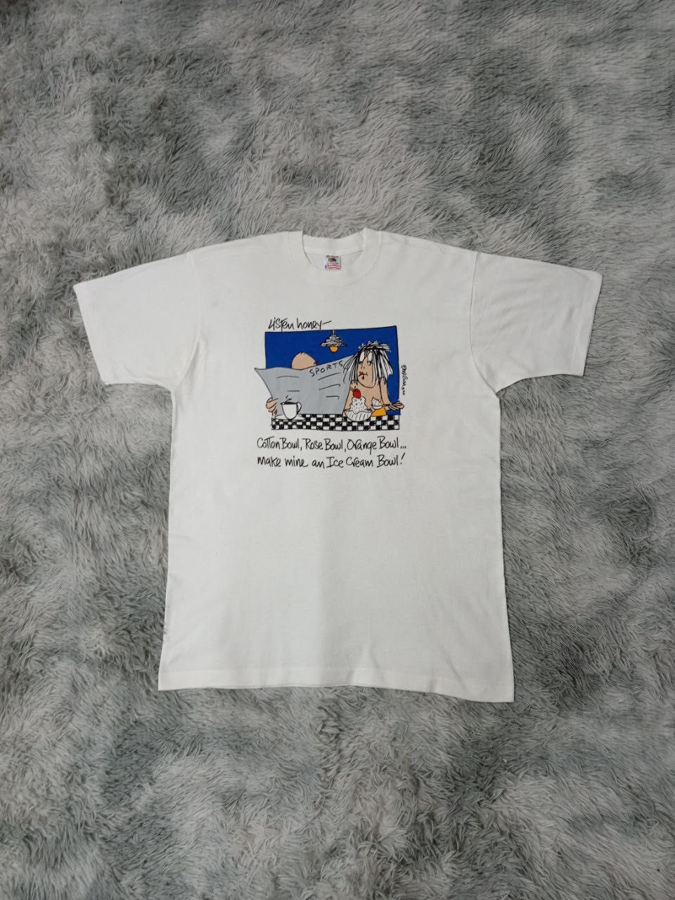 Vintage Vintage 90s Funny Explicit Comic T Shirt Size US XL / EU 56 / 4 - 1 Thumbnail