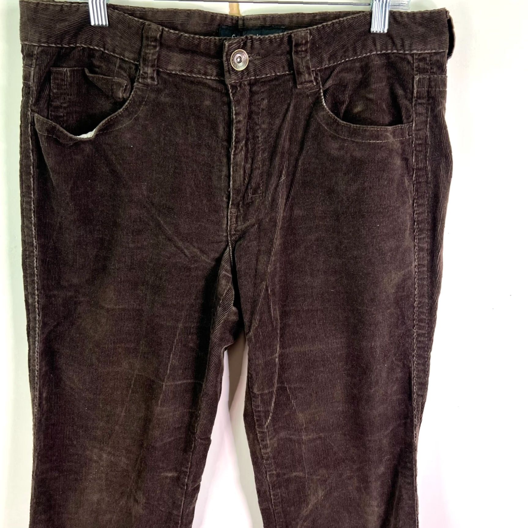 Calvin Klein Calvin Klein Jeans Straight Corduroy Brown 36x31 Womens 12 5-Pocket Zip Button Vintage 90s Retro Casual Size 34" / US 12 / IT 48 - 2 Thumbnail