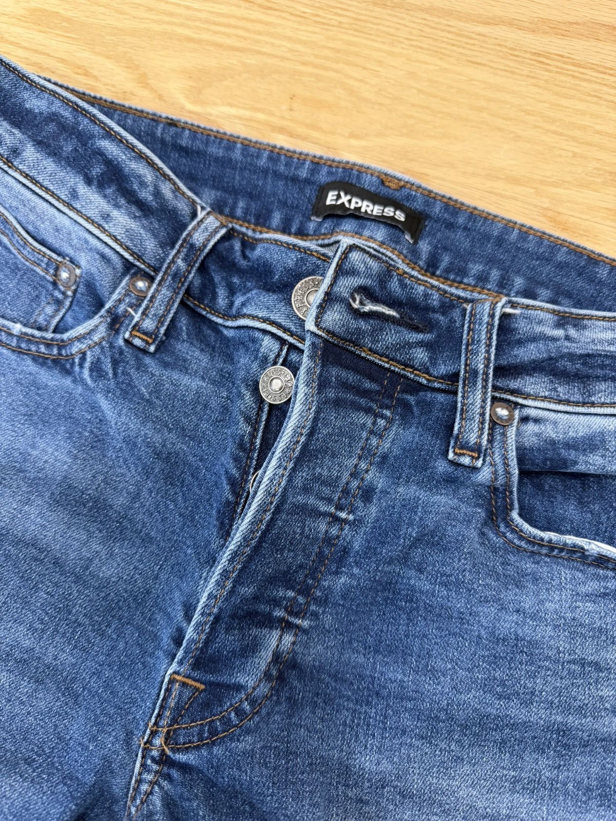 Express Express Slim Denim Washed Jeans Size US 30 / EU 46 - 3 Thumbnail