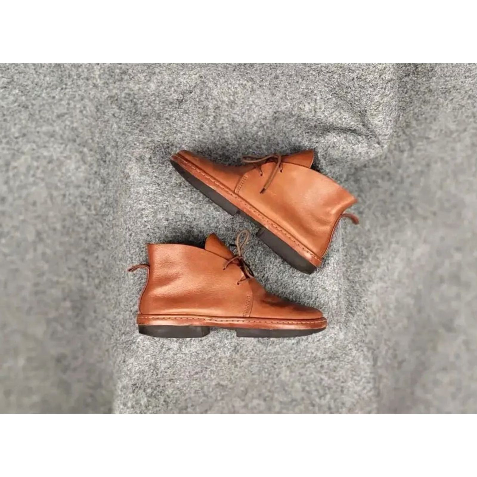 Trippen Trippen Germany Elegant unisex Brown Leather Avantgarde Boot Size US 7 / IT 37 - 2 Thumbnail