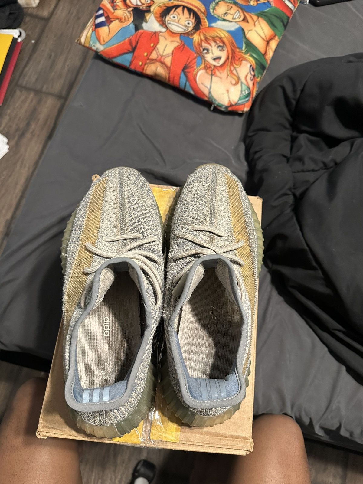 Yeezy Grey tan greenish yeezy 350 boost Size US 10.5 / EU 43-44 - 12 Thumbnail