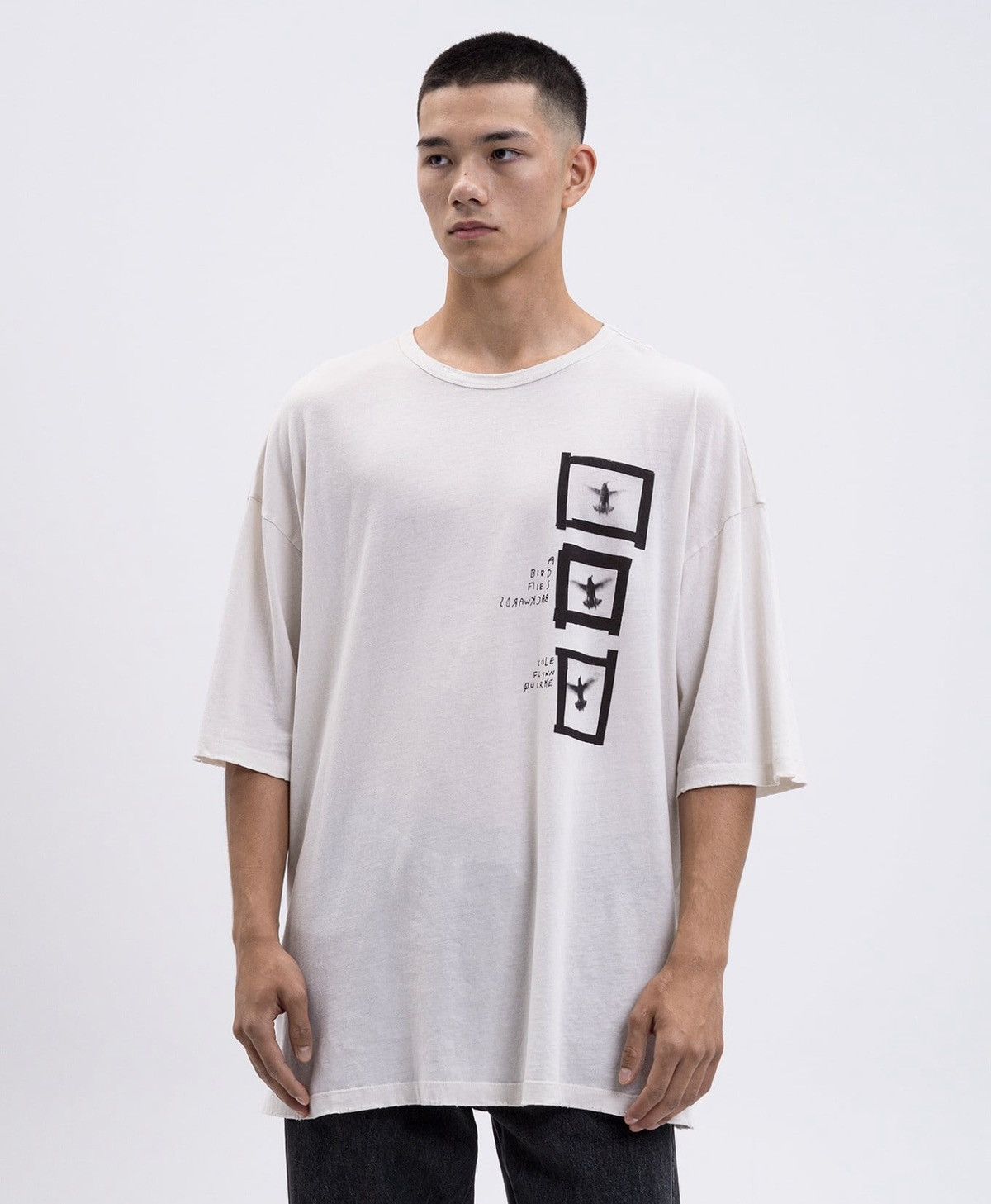 Ann Demeulemeester Fear of God Dieter Printed White T-Shirt Size US S / EU 44-46 / 1 - 2 Thumbnail