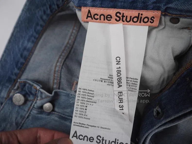Acne Studios Acne Studios Blue mud-dyed distressed jeans Size US 33 - 5 Thumbnail