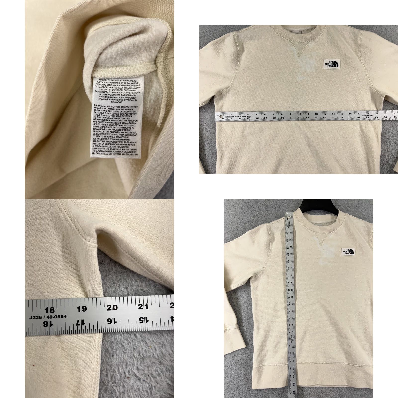 The North Face VINTAGE The North Face Sweatshirt Womens M Ivory Long Sleeve Crew Neck Jersey Read Size M / US 6-8 / IT 42-44 - 8 Thumbnail