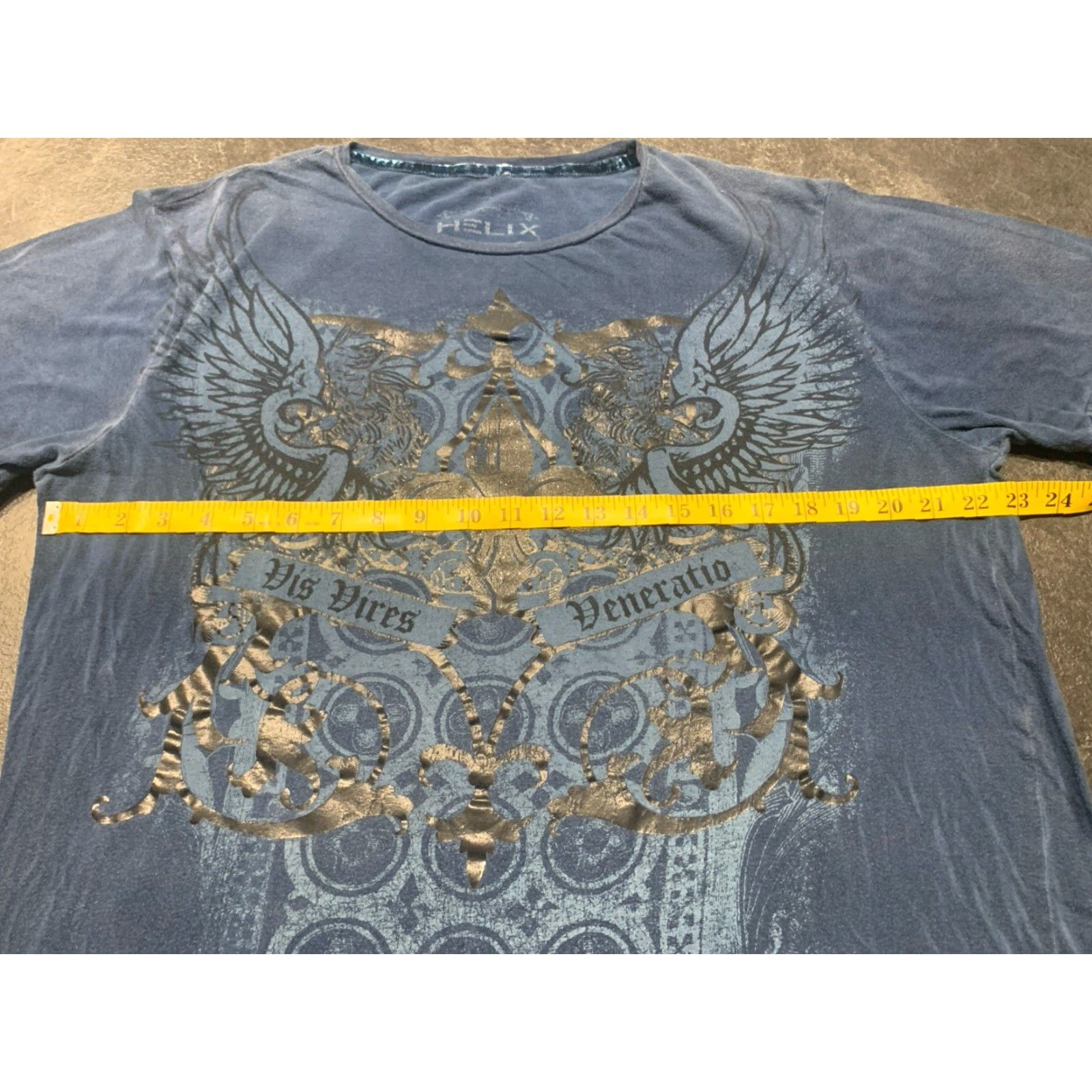 Vintage VINTAGE Helix T-shirt Men 2XL Blue 2000s Y2K Regular Size US XXL / EU 58 / 5 - 5 Thumbnail