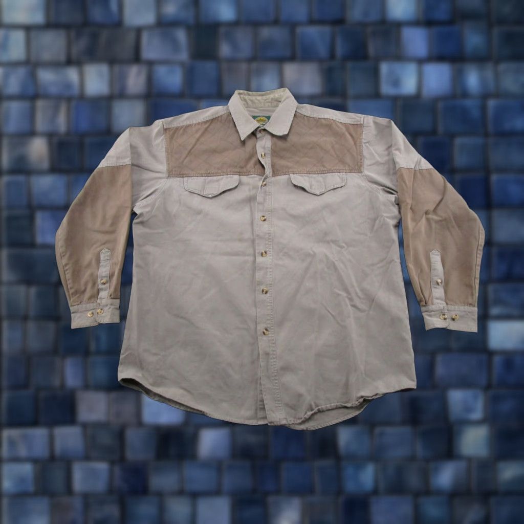 Vintage Cabela's Brown Safari Outback Style Long Sleeve Flannel Button Up Shirt XL Mens Shirt Casual Winter Size US XL / EU 56 / 4 - 1 Thumbnail