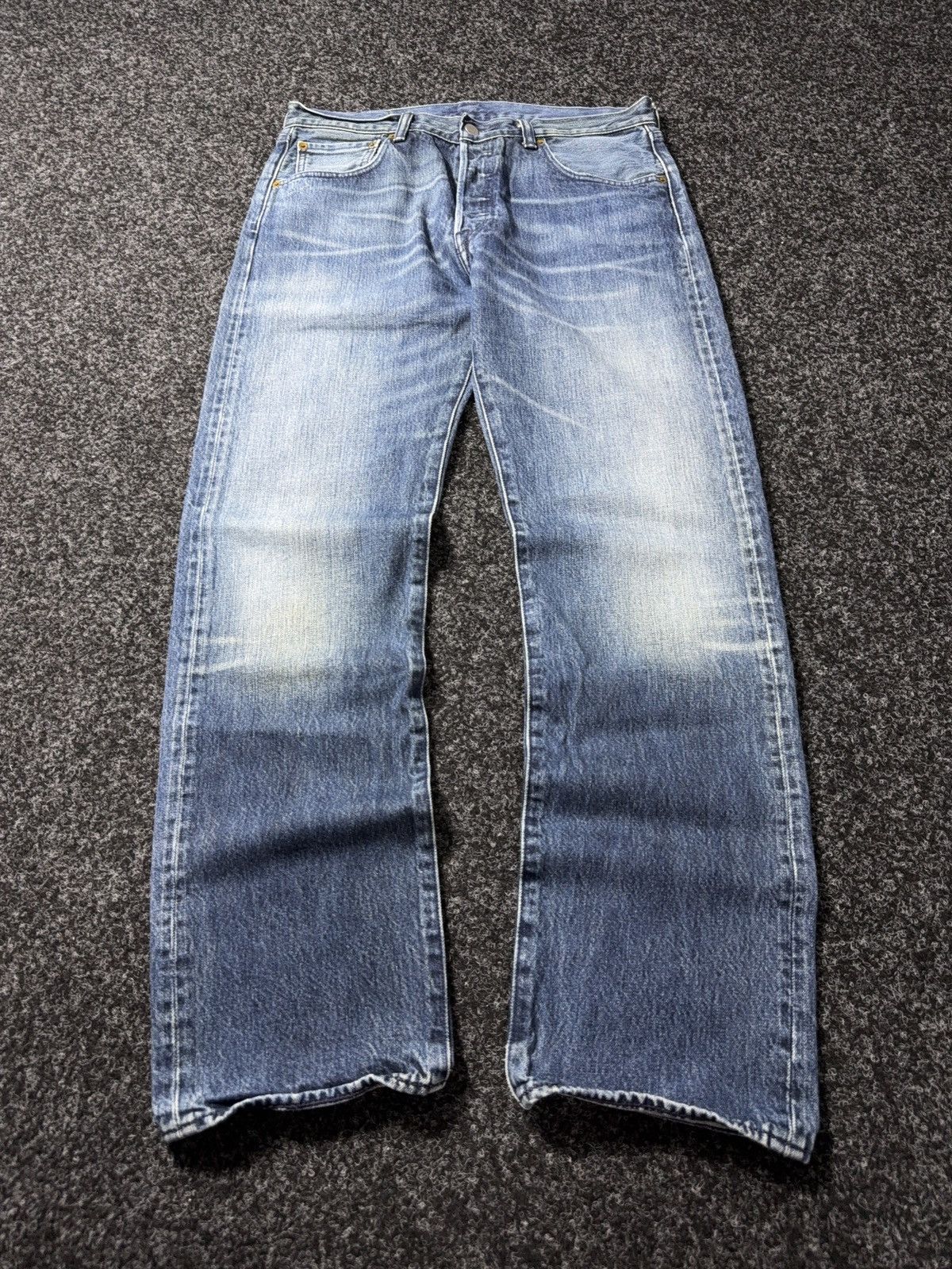 Levi's Levi’s 501 Straight Fit Western USA Cowboy Vibe Denim Jeans Size US 30 / EU 46 - 1 Thumbnail